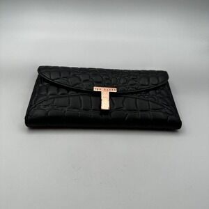 Ted Baker London Wallet Clutch Purse Rose Gold "T" Branded